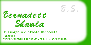 bernadett skamla business card